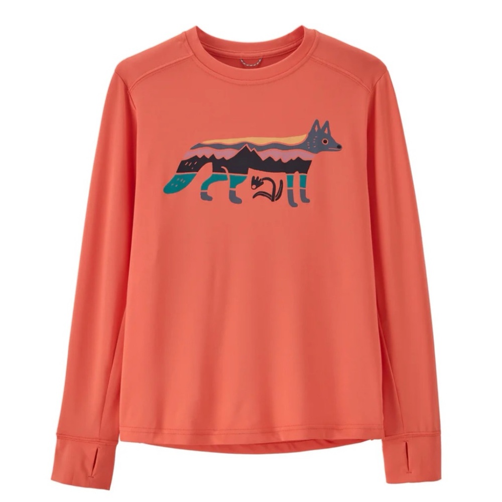 NWT Patagonia Capilene UPF Cool Silkweight Long Sleeve Shirt, Foxy Fitz - Picture 2 of 10